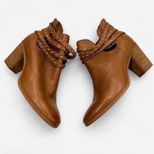 Brown Frye Leather Ankle Boots